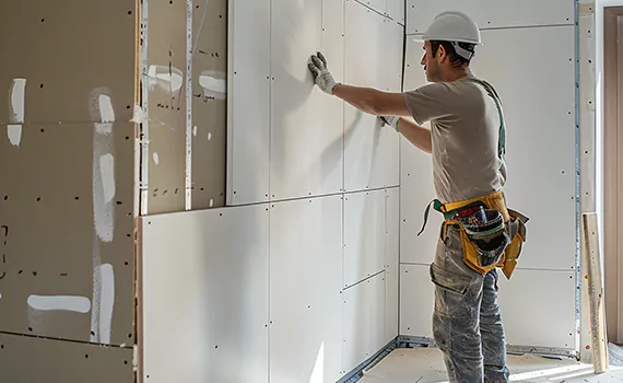 Living Room Drywall, Interior Trim & Painting